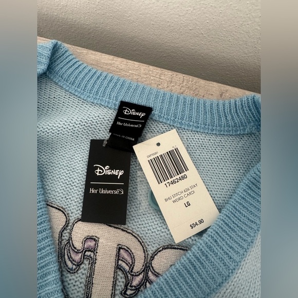 Her Universe Disney Lilo & Stitch Stay Weird Skimmer Cardigan NWT Size Large - Picture 11 of 13